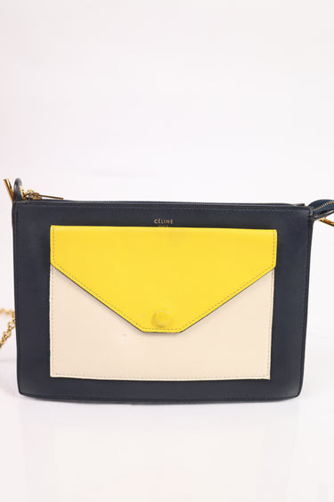 Céline 'Pocket Medium Chain' Clutch Tri-Color